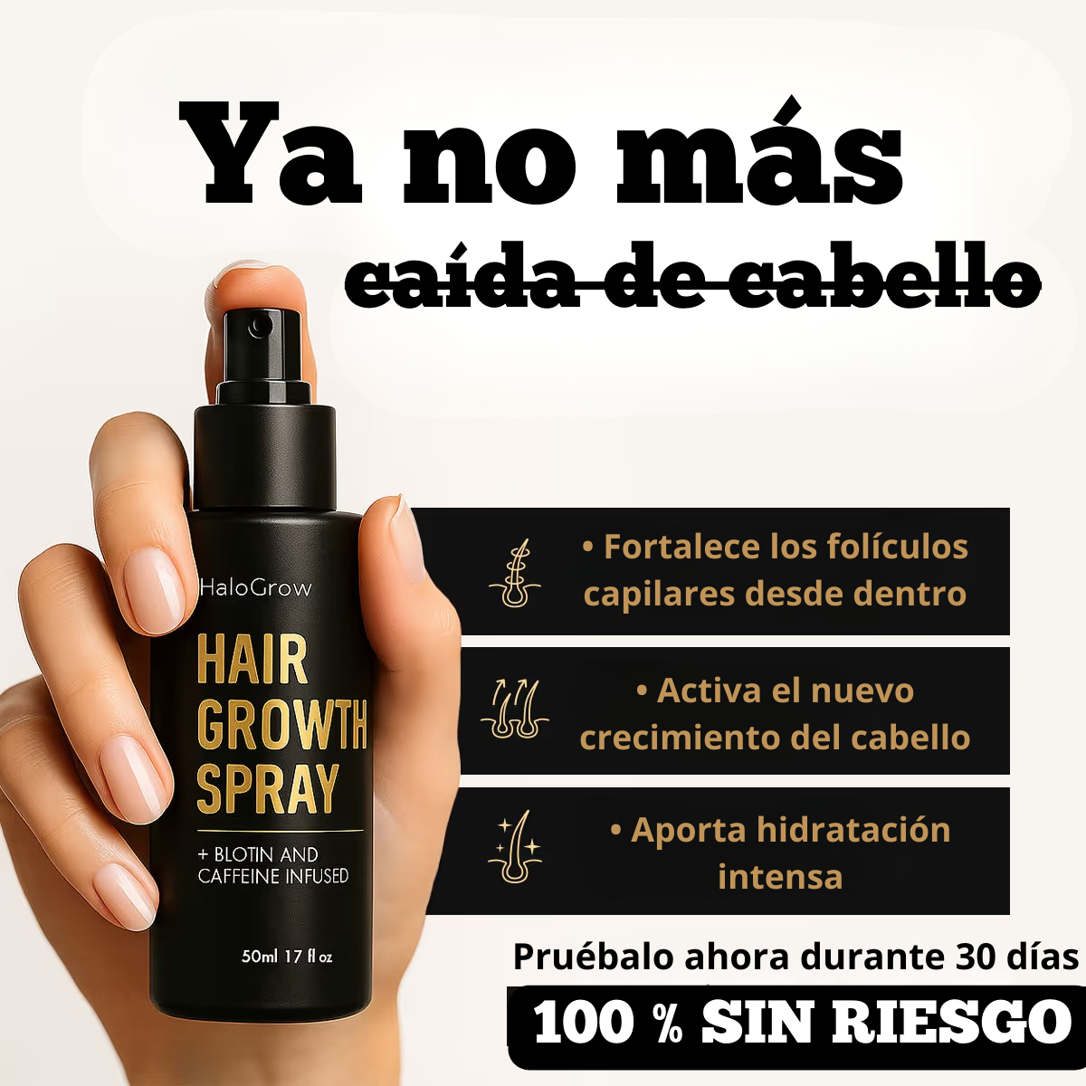 Cabello más grueso y saludable con HairGrowth Spray